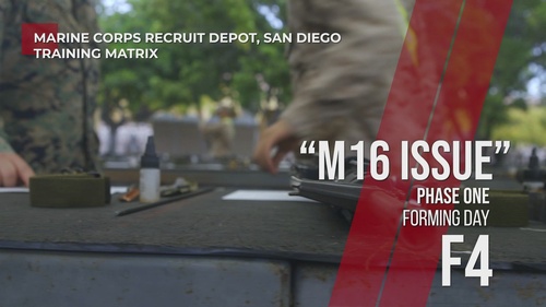 M16A4 Service Rifle Issue - Day F4, Phase One, MCRDSD Training Matrix