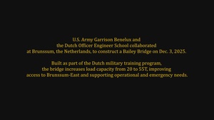USAG Benelux collaborates with Dutch military to build a Bailey Bridge
