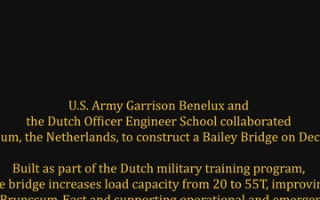USAG Benelux collaborates with Dutch military to build a Bailey Bridge