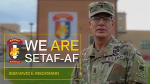 We Are SETAF, Africa: SGM David Rieckmann