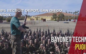 Bayonet Techniques, Bayonet Assault Course, Pugil Sticks I - Day T8, Phase One, MCRDSD Training Matrix