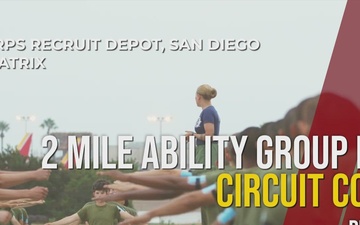 2 Mile Run, Circuit Course - Day T11, Phase One, MCRDSD Training Matrix