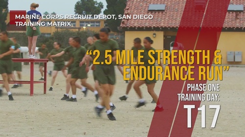 Strength and Conditioning Run - Day T17, Phase One, MCRDSD Training Matrix