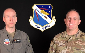 The 53rd Wing Command Team welcomes back their civilian workforce