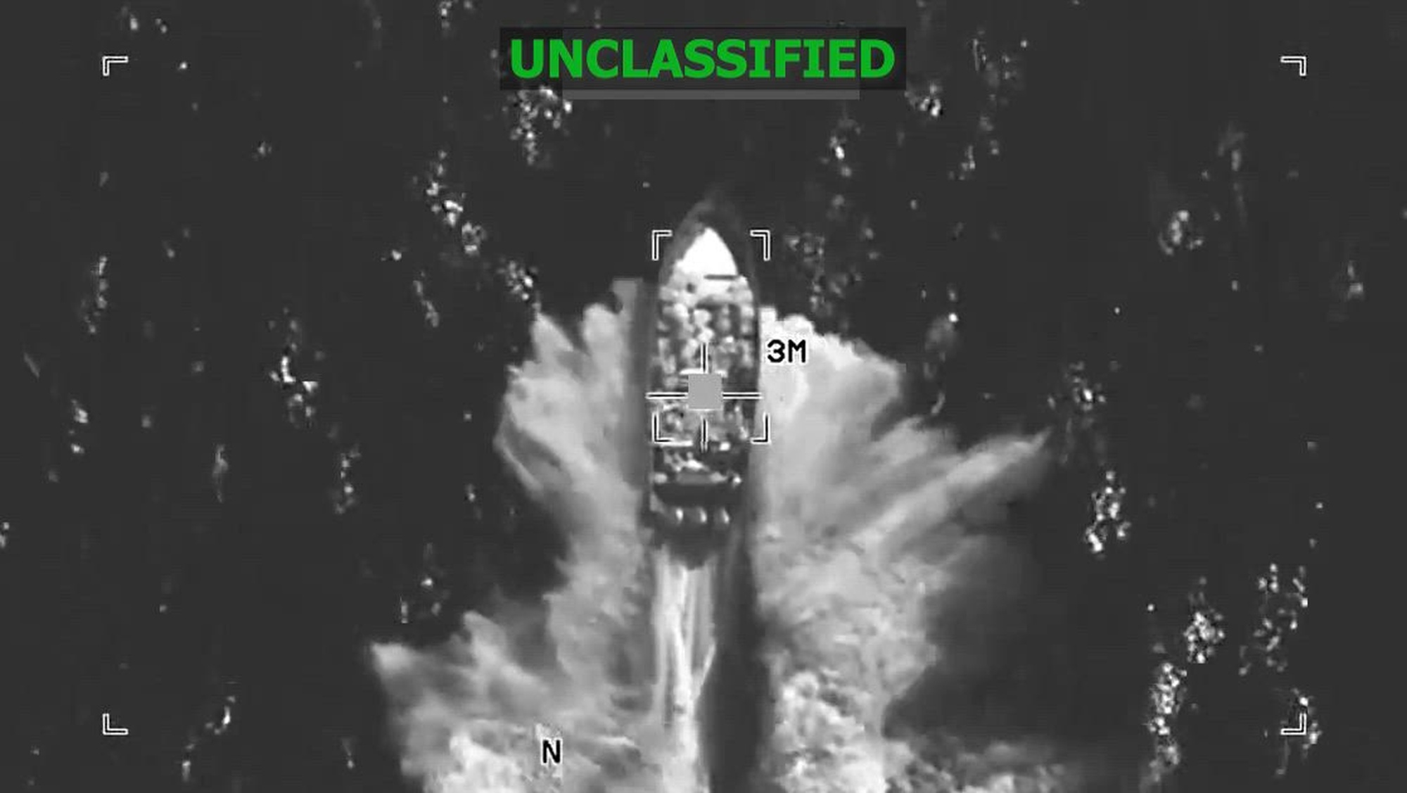 A lethal kinetic strike on a vessel in international waters operated by a Designated Terrorist Organization