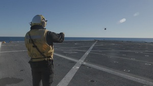 B-Roll: 11th MEU Marines conduct deck landing qualifications aboard USS Portland