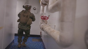 11th MEU Marines, Sailors Conduct Defense of the Amphibious Task Force Drills on USS Comstock