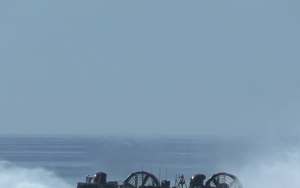 B-Roll: U.S. Marines, Sailors transport ACVs with LCACs during Steel Knight