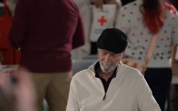 First Lady Melania Trump and Second Lady Usha Vance Partner with Red Cross Making Care Packages at Andrews