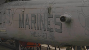 HMLA-167 change of command ceremony