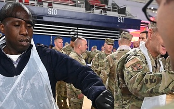 Secretary Hegseth Serves Thanksgiving Meal to JTF-DC Service Members