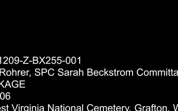 Spc. Sarah Beckstrom laid to rest at W. Va. National Cemetery B-Roll Package