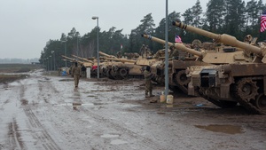 3-8 Cavalry Abrams Crews Conduct Machine Gun Zero
