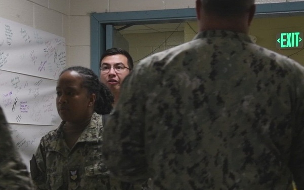 Sailors take Chief Petty Officer advancement exam on Diego Garcia