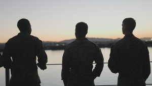 11th MEU Marines, Sailors, Pull into Port Aboard USS Comstock