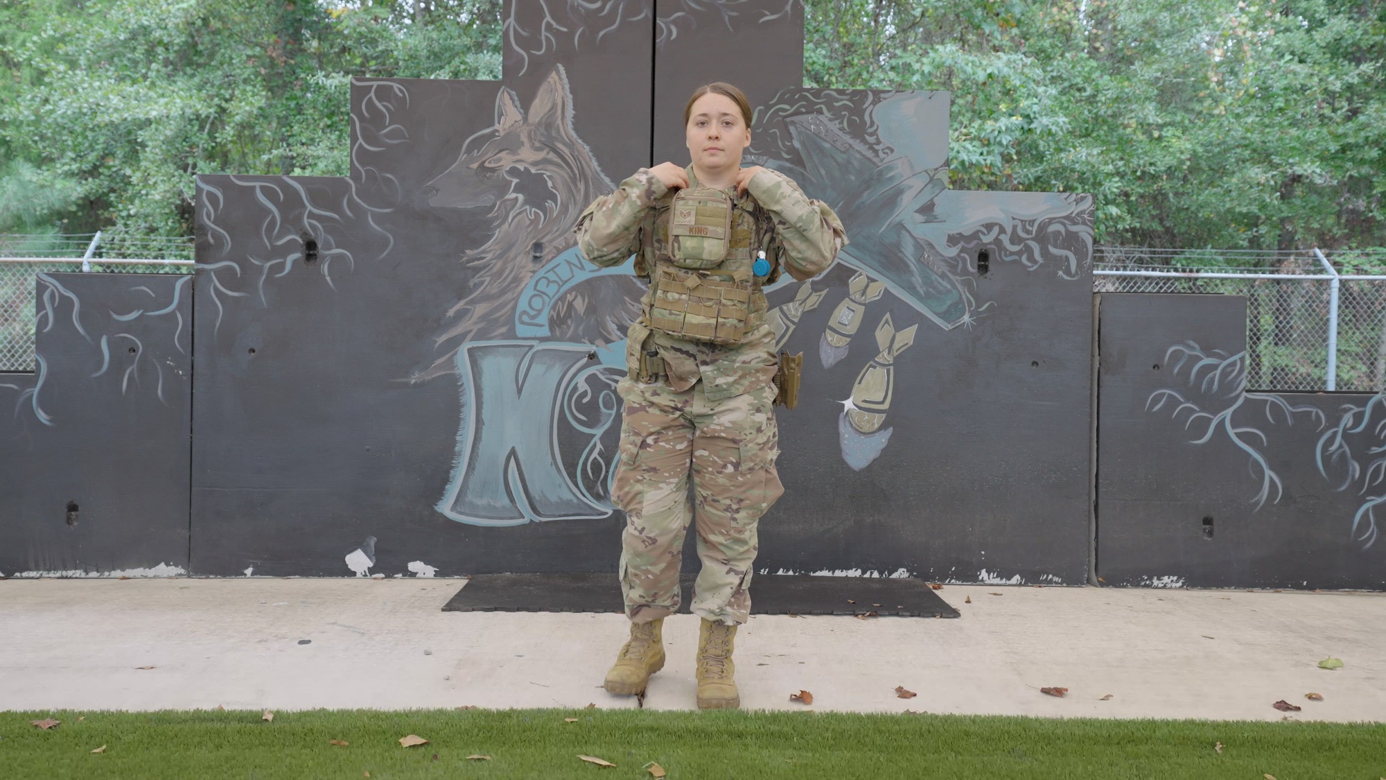 Video about a military working dog handler and her MWD training and preparing for an oversees deployment. 