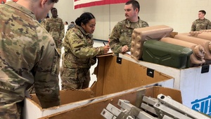 Guardsmen receive gear during State Active Duty In-processing