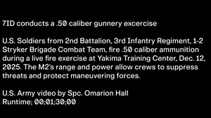 1-2 Stryker Brigade Combat Team Conducts .50 Cal. Live Fire Exercise