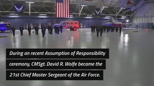 AFNow - CMSAF 21 Wolfe Assumption of Command Ceremony