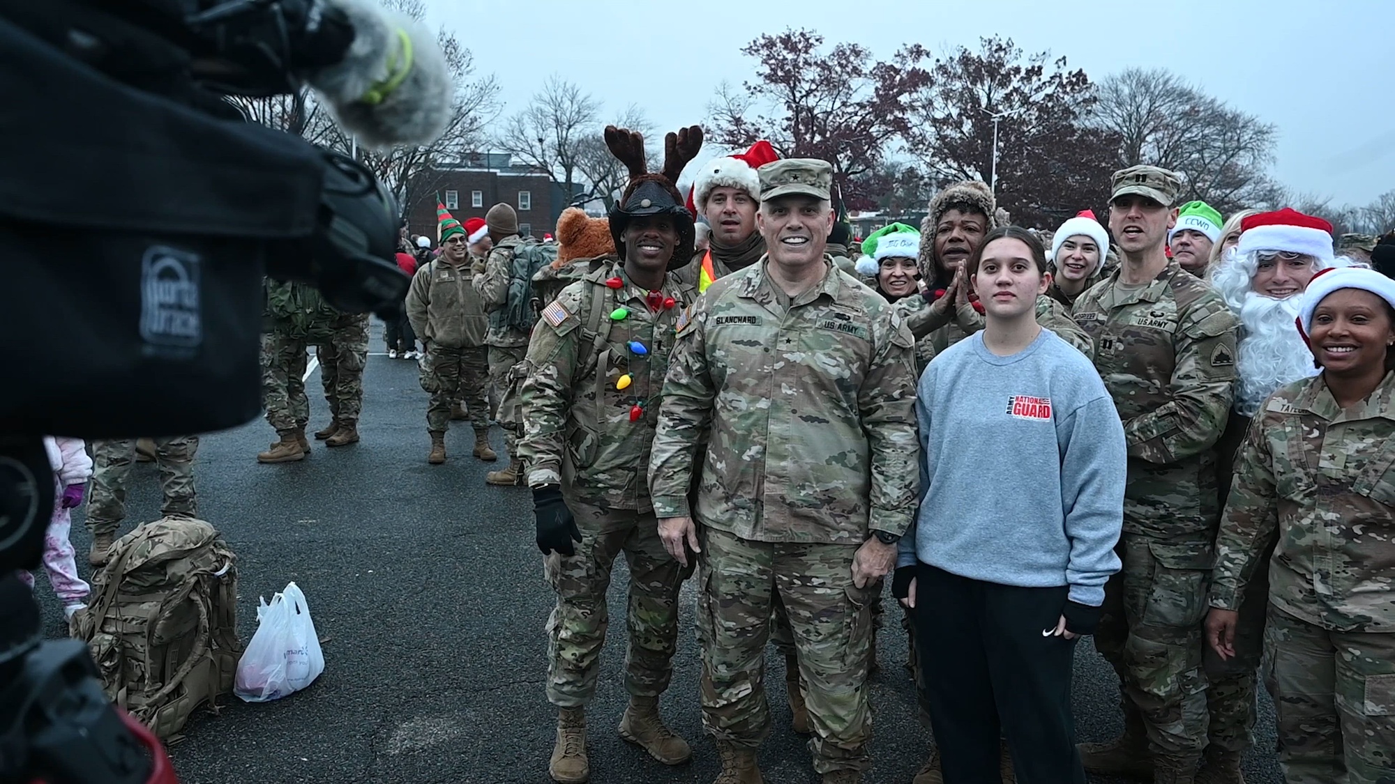 Brig. Gen. Leland D. Blanchard II, Commanding General (Interim) of the D.C. National Guard; Command Sgt. Maj. Ronald L. Smith, Senior Enlisted Leader; and their spouses deliver a holiday message emphasizing gratitude for service, readiness, and family sacrifice to the D.C. National Guard and Joint Task Force - District of Columbia. This holiday season, they encourage the entire force to focus on connection, gratitude, achievements, and progress. (U.S. Air National Guard video by Master Sgt. Arthur M. Wright)