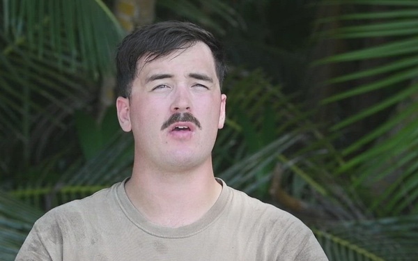 NMCB-3 builds a fire pit on Diego Garcia