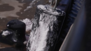 U.S. Coast Guard Cutter Sturgeon Bay conducts icebreaking operations on Hudson River