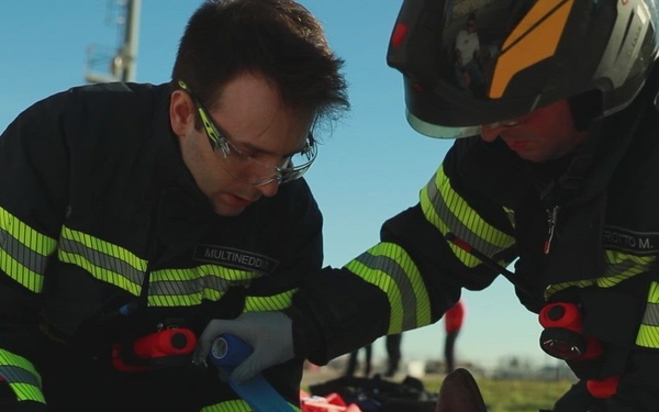 B-Roll: Vicenza Military Police, first responders sharpen medical response skills