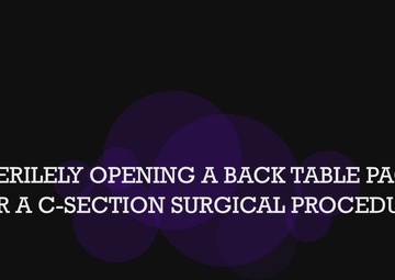 Back table pack sterile setup