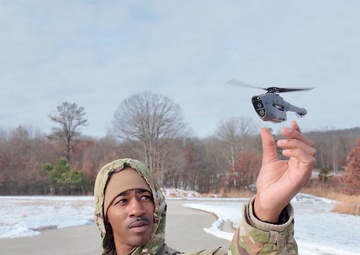 B-roll: Soldier Borne Sensor drone training