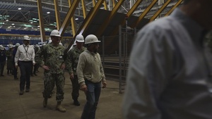 U.S. Marines and Sailors Visit Shipyards