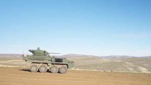 1-2 Stryker Brigade Combat Team Conducts a 30 mm Live  Fire Exercise