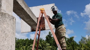 Civic Action Team Palau 84-10 Basketball Court Restoration