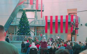 Quantico Marine Brass Band Perform at the National Museum of the Marine Corps B-Roll