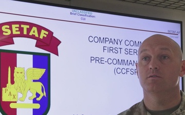 Interview: US Army Sgt. Maj. Patrick Jeffrey discusses Company Commander, First Sergeant Pre-Command Course