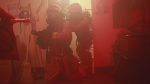 USS Iwo Jima Sailors Conduct a Damage Control Training Evolution