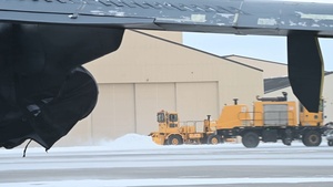 Operations continue during snow storm at Minot Air Force Base
