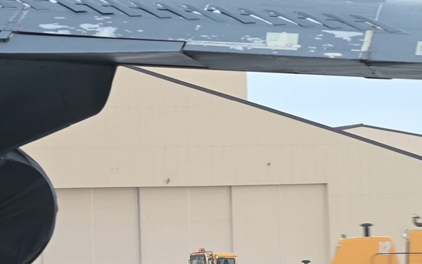 Operations continue during snow storm at Minot Air Force Base