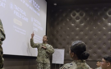 Task Force Ashland Marines and Sailors Conduct TCCC Pre-Deployment Training