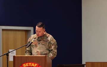 B-Roll: US Army Command Sgt. Maj. Lorenzo P. Souza shares NCO induction ceremony remarks