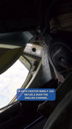 48th Fighter Wing F-35A refuel over the English Channel