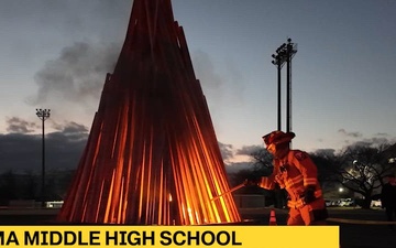 Zama Middle High School Bonfire