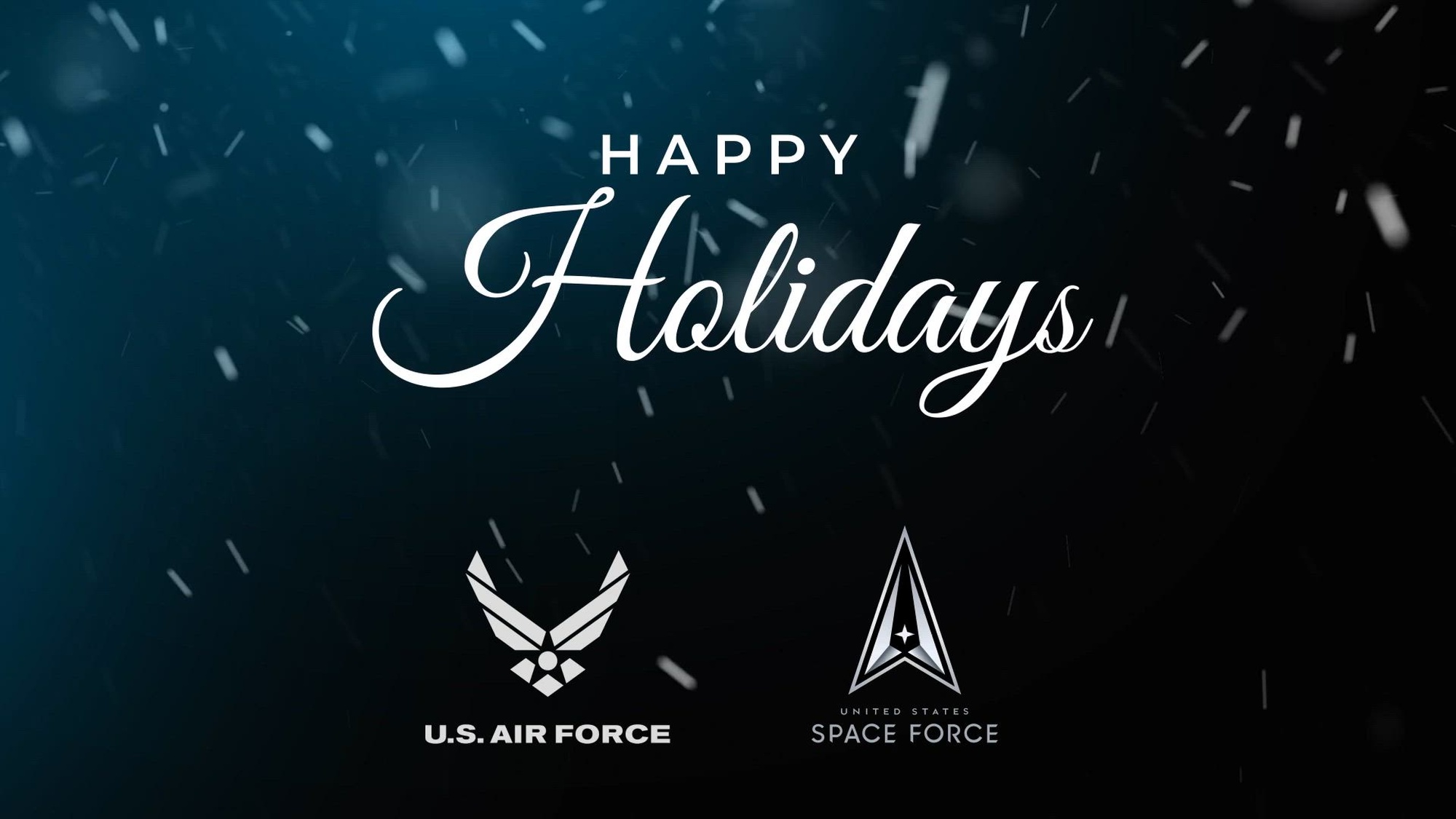 Happy Holidays from the Secretary of the Air Force and Undersecretary of the Air Force.