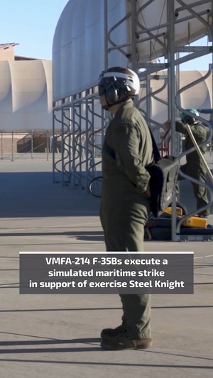 VMFA-214 F-35B maritime strike during exercise Steel Knight