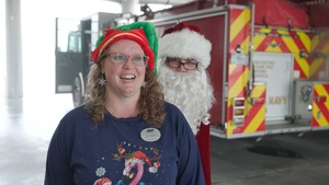NAS Pensacola MWR, Fire Department Spread Holiday Cheer BROLL