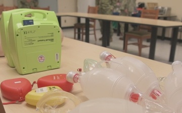 Medical personnel administer flu shots on Diego Garcia