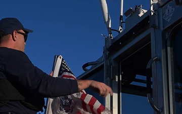 U.S. Coast Guard Forces Rio Grande conducts night time patrol