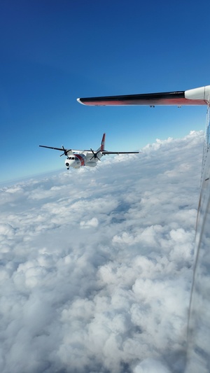 U.S. Coast Guard Aviation Training Center Mobile aircrews fly over the Auburn Vs. Mercer football game