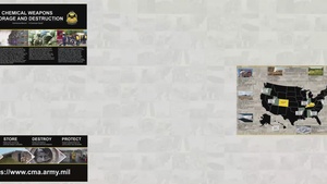 U.S. Army Chemical Materials Activity's exhibit for the U.S. Army Chemical Corps Museum in Fort Leonard Wood, Missouri