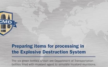 U.S. Army Chemical Materials Activity Recovered Chemical Materiel Directorate Explosives Destruction System (EDS) b-roll