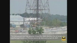 Flare tower destruction at Newport Chemical Depot in Indiana